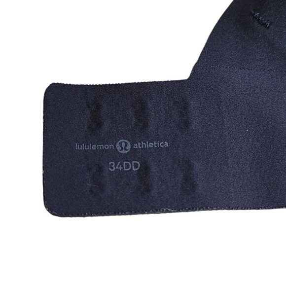 Lululemon Sports Bra Blue Midnight 34DD Enlite Seamless Full Coverage Weave Back - Picture 9 of 9